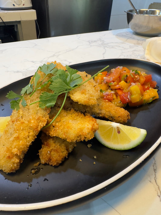 Coconut Crusted Fish with Mango Salsa